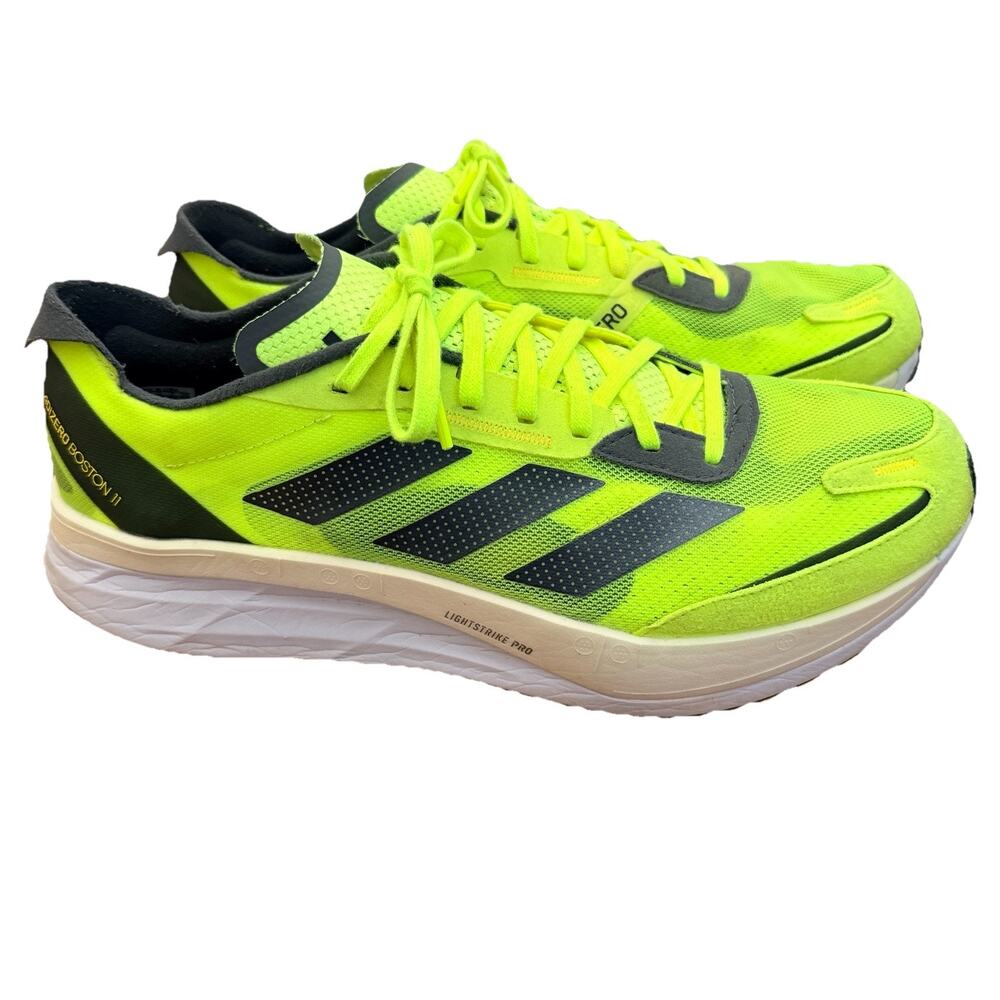 adidas Men’s Neon Yellow and Dark Gray Running Shoes